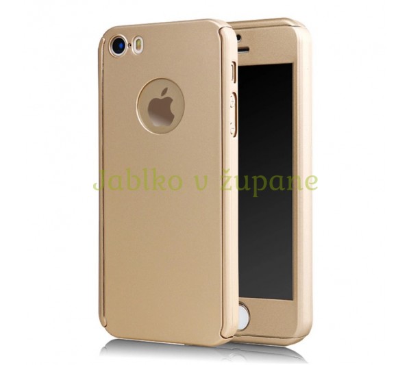 360° kryt Apple iPhone 5/5S/SE - zlatý